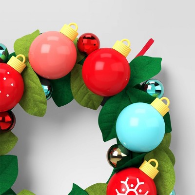 14.5" Pre-lit Battery Operated Christmas Novelty Wreath Green - Wondershop™