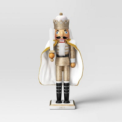 Cape Nutcracker Figure Gold Glitter - Wondershop™