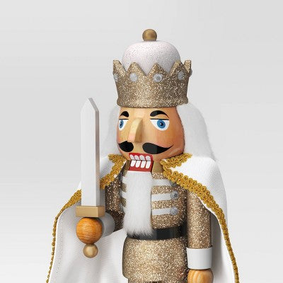 Cape Nutcracker Figure Gold Glitter - Wondershop™