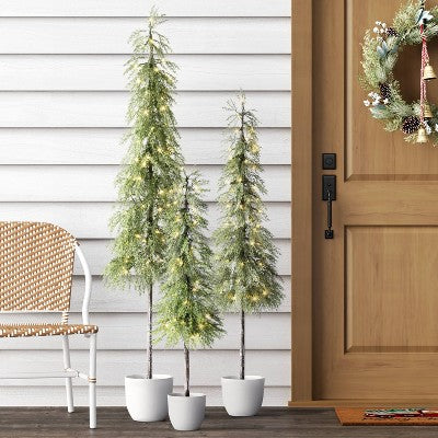 Pre-Lit Potted Balsam Artificial Christmas Tree - Wondershop™