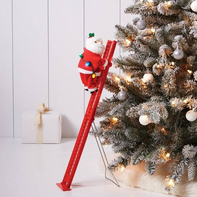  17" Battery Operated Climbing Santa Decorative Figurine - Wondershop™