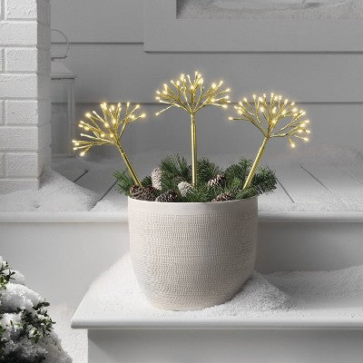  18" LED Gold Starburst Christmas Novelty Sculpture Light Warm White - Wondershop™