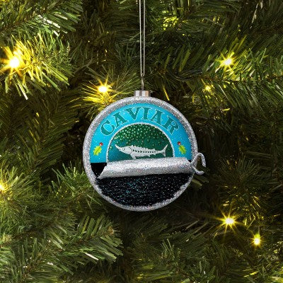 Christmas Glass Caviar Ornament - Wondershop™