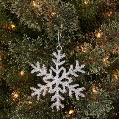  Acrylic Snowflake Christmas Tree Ornament Clear - Wondershop™ : Icy Shine, Indoor Decor, Festive Charm: Icy Shine, Indoor Decor, Festive Charm