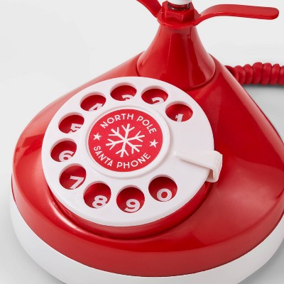  Animated Candy Striped North Pole Antique Telephone - Wondershop™