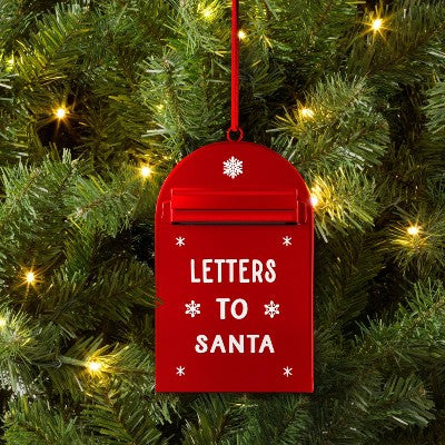  Christmas Metal Postbox Ornament - Wondershop™