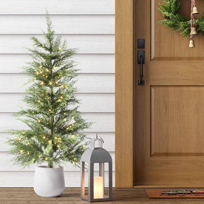  4.5' Pre-Lit Potted Balsam Artificial Christmas Tree - Wondershop™