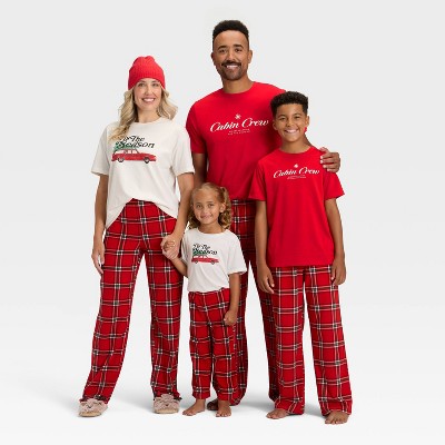  Women's Plaid Microfleece Holiday Matching Family Pajama Pants - Wondershop™ Red
